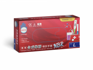 多倍NBR合成橡膠檢診手套 藍色一般款